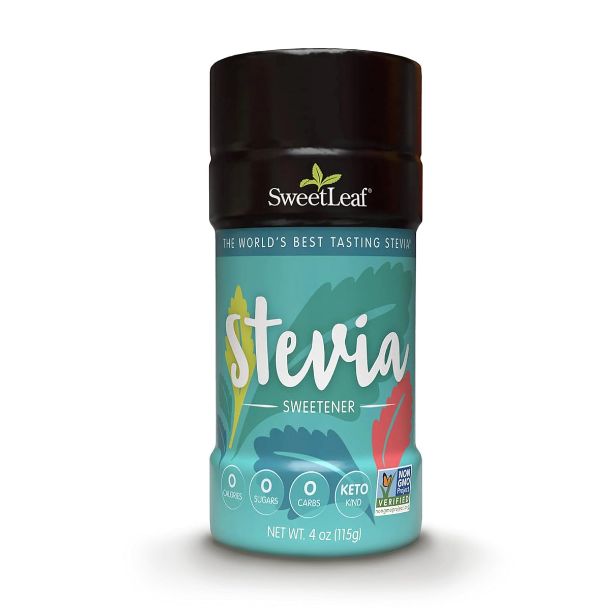 SweetLeaf Stevia Powder Shaker Jar - Zero Calorie Sweetener with Stevia Leaf Extract, No Artificial Sweetener Additives, Sugar Free, Keto Friendly, Non GMO, Gluten Free - 4 Oz (Pack of 1)