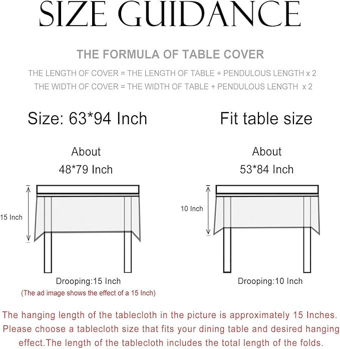 patdrea Designer Linen French Long Rectangular Table Cloth,Vintage Red Floral Fall Tablecloths,Breathable Table Cover for Kitchen Dining,Tea Party,Christmas,Thanksgiving,Holiday,63"x94"-Newmari