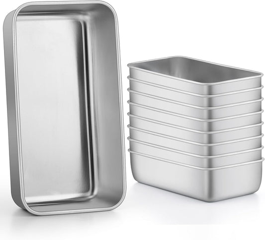 LIANYU 9 Pack Bread Loaf Pans for Baking 9x5Inch, Stainless Steel Meat Bread Baking Pans, Loaf Tin for Homemade Banana Sandwich Sourdough