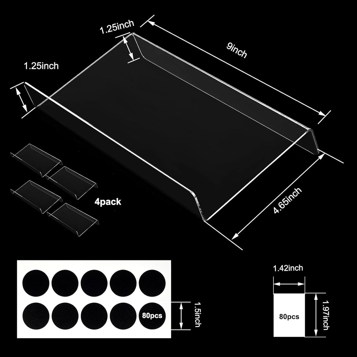 Acrylic Seasonings Spice Rack,Acrylic Spice Drawer Organizer,4 Tier,for Drawer/Countertop,Organize and Display Your Spices,and Seasonings(Jars not included)