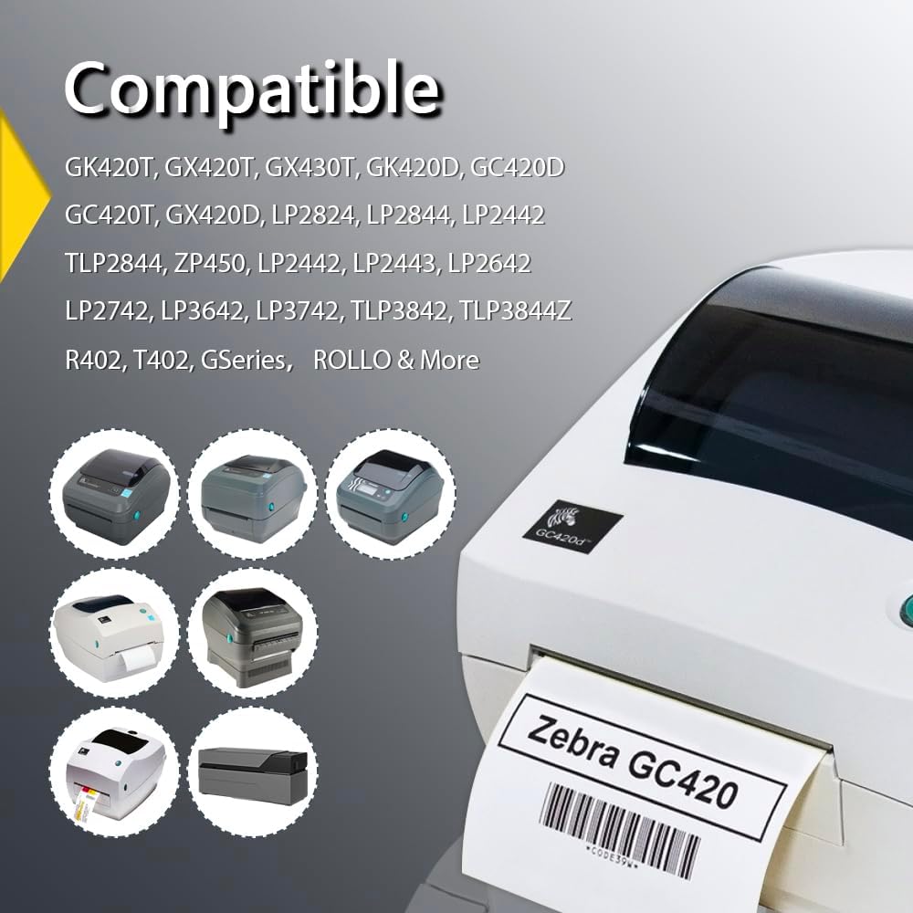 BETCKEY - 4" x 6" Shipping Labels Compatible with Zebra & Rollo Label Printer(not for dymo 4XL),Premium Adhesive & Perforated[Pink, 6 Rolls, 1500 Labels]