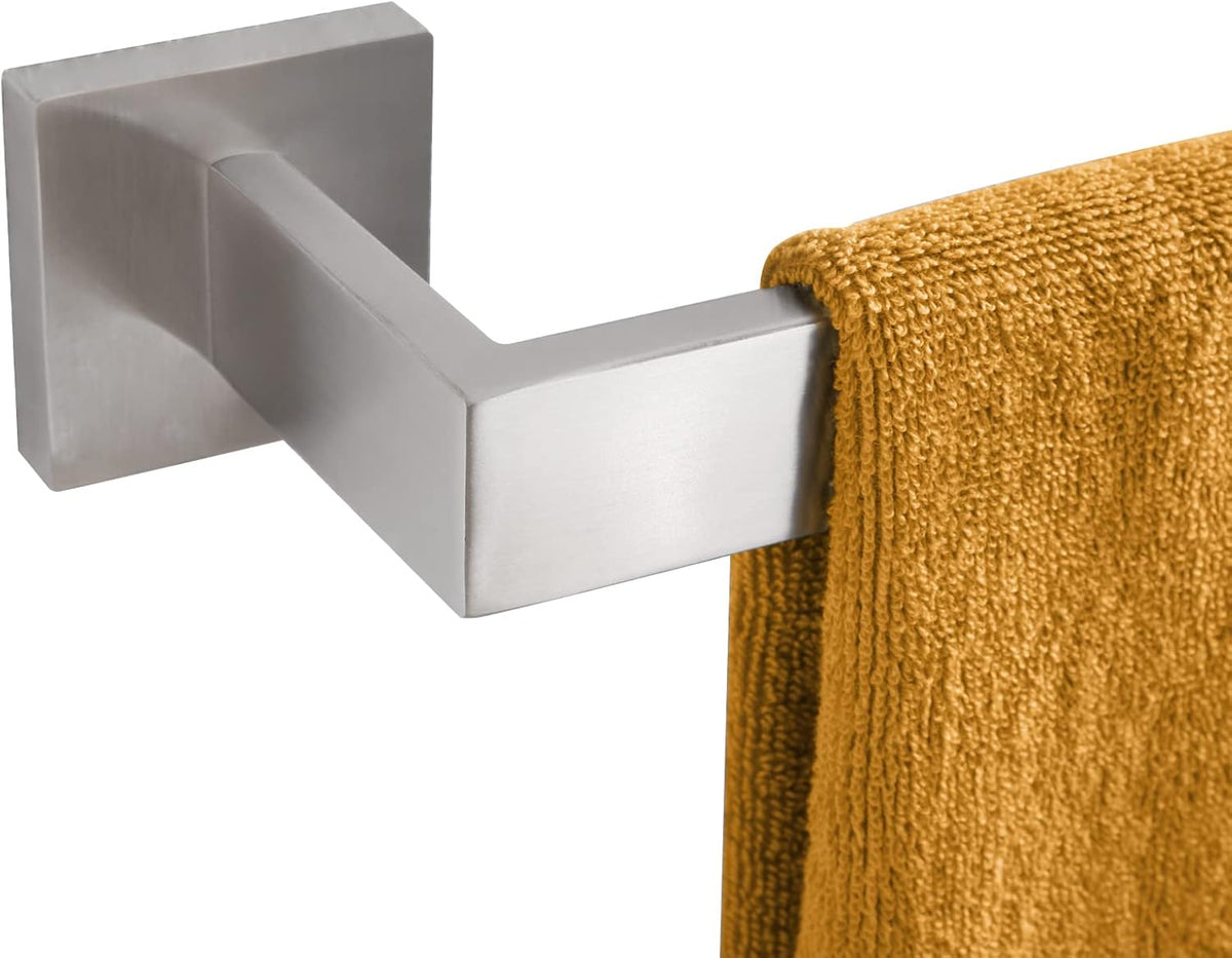 KOKOSIRI 16-Inch Single Towel Bar, Bathroom Kitchen Towel Holder, Wall Mounted SUS304 Stainless Steel Towel Rack, Brushed Nickel, B4003BR-L16