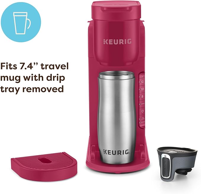 Keurig K-Express Single Serve K-Cup Pod Coffee Maker, 3 Brew Sizes, Strong Button Feature, 42oz Removable Reservoir, Island Berry