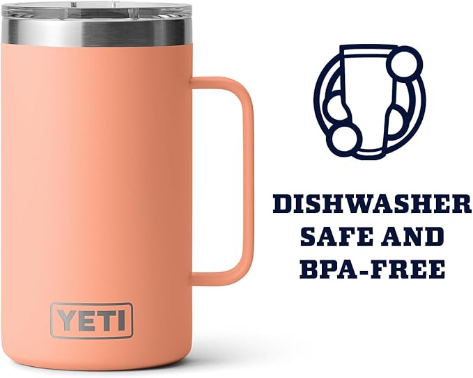 YETI Rambler 24 oz Mug, Vacuum Insulated, Stainless Steel with MagSlider Lid