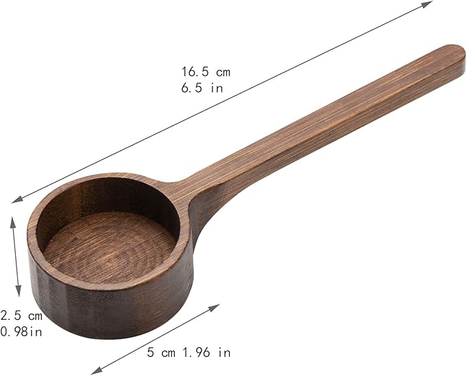Wooden Coffee Scoop Small Long Handle Measuring Scoop for Jars and Containers