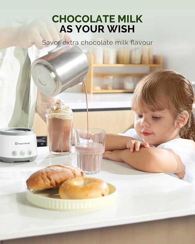 Maestri House Milk Frother, 4-in-1 Electric Milk Steamer and Frother, 16.9OZ 600W Smart Touch Control Hot and Cold Foam Maker, Memory Function for Latte, Cappuccinos, Warm Milk, Hot Chocolate Milk
