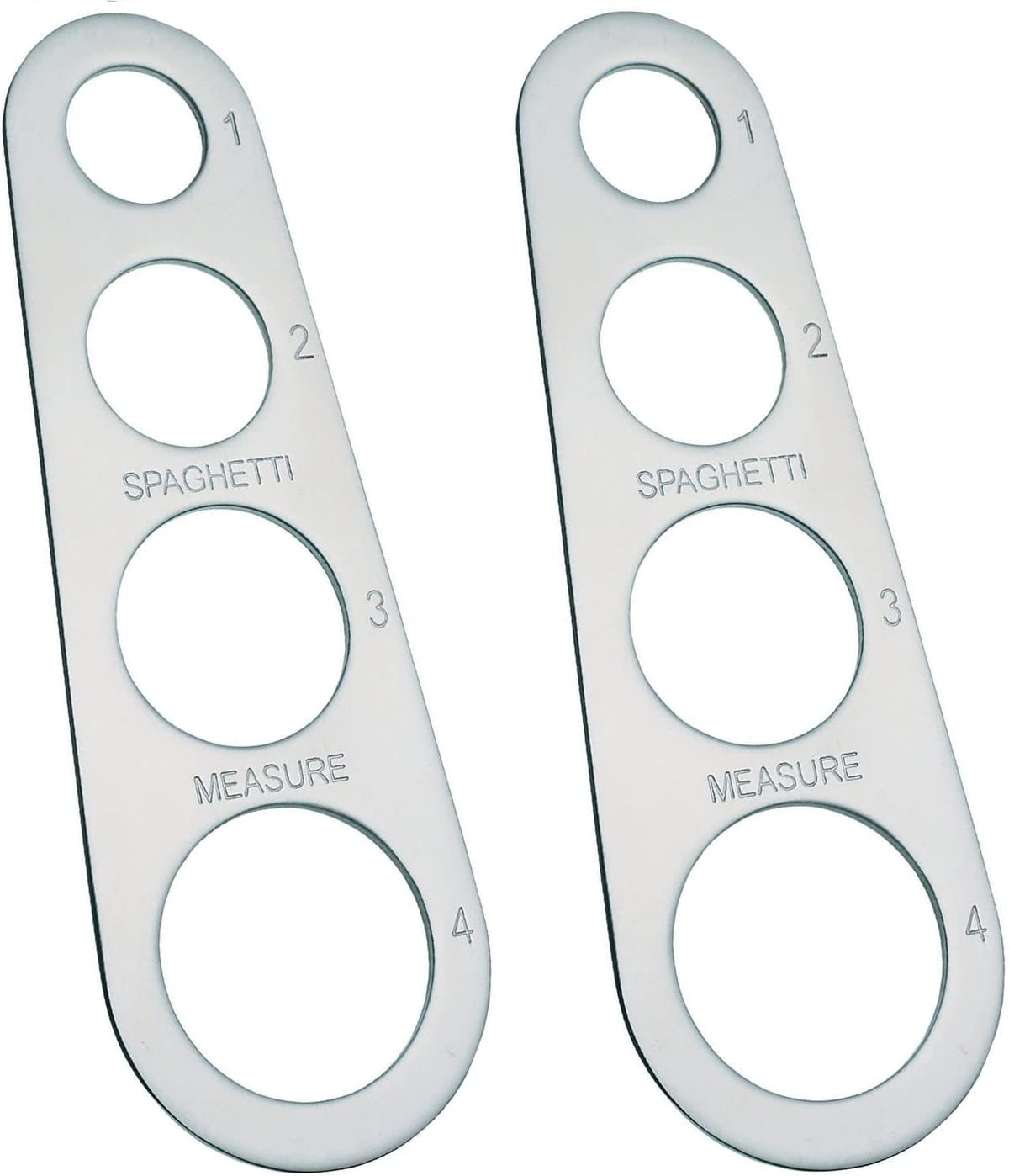 2PCS Stainless Steel Spaghetti Measure Tool 4 Holes Pasta Measuring Portion Control Gadgets Kitchen Accessories (2PCS)