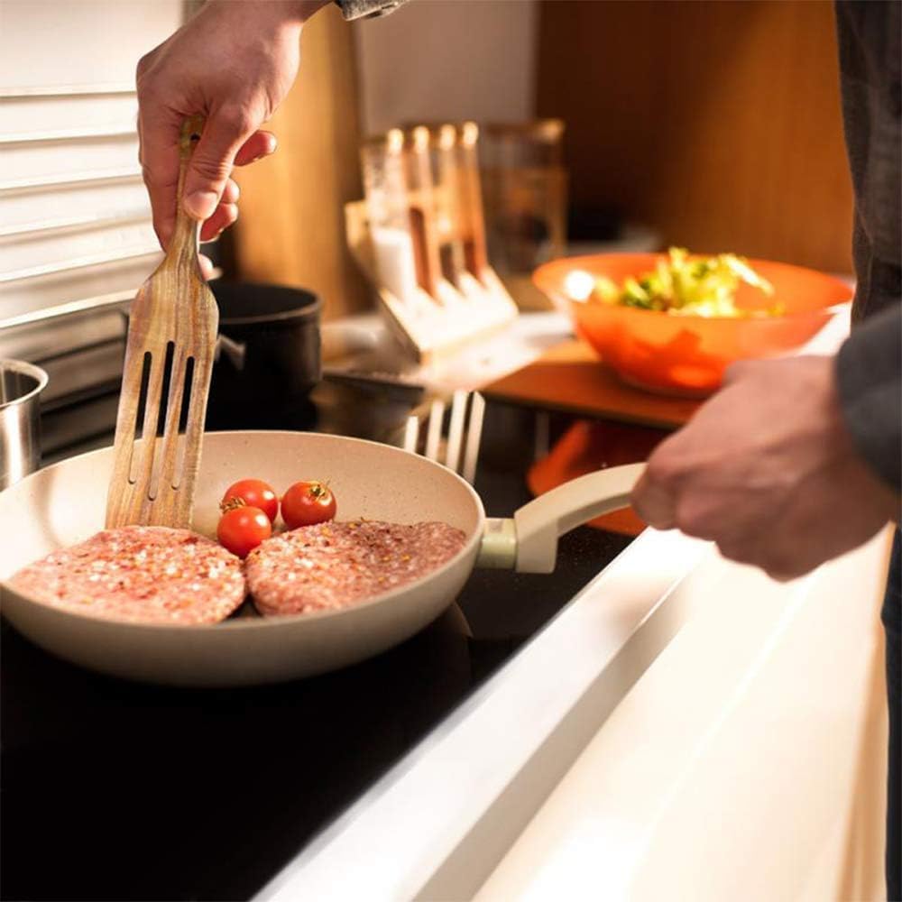 Spurtle Set, Natural Acacia Wooden Kitchen Utensils Set of 2, Wooden Spoons Utensils for Cooking, stirring, Mixing, Serving, spurtles kitchen tools as seen on tv for NonSick Cookware