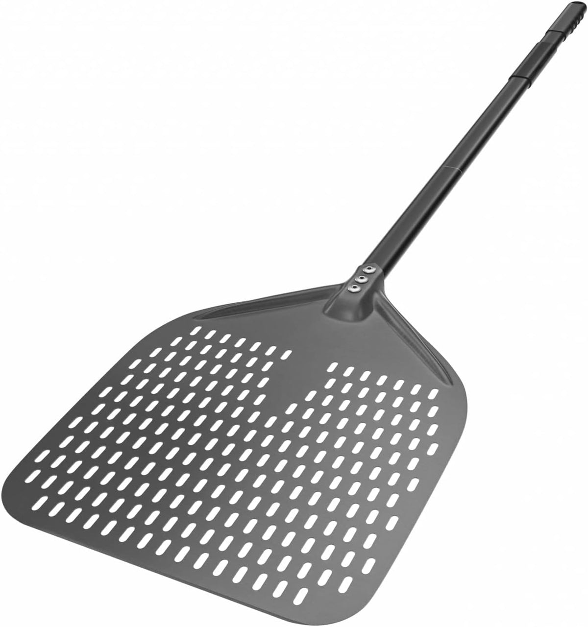 G.a HOMEFAVOR 5-Piece Pizza Oven Accessories, 12" × 15'' Perforated Pizza Peel, 9" Round Turning Peel, Pizza Oven Cleaning Brush, Ash Rake, Pizza Fork, Pizza Kit for Professional Chef or Pizza Lover