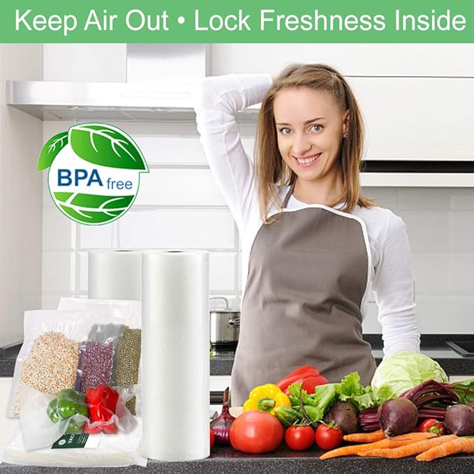 O2frepak 200 Gallon Size11" x 16" Vacuum Sealer Bags with BPA Free and Heavy Duty, Vacuum Seal Food Sealer Bags,Great for Food Storage Vaccume Sealer PreCut Bag