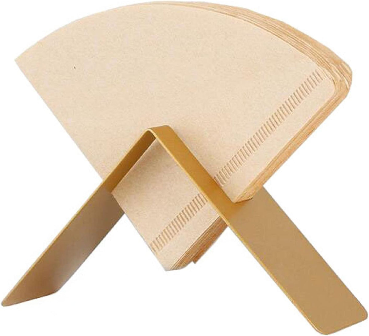 MIAO JIN Coffee Filter Paper Holder,Stainless Steel Coffee Paper Storage Container Dispenser Rack Coffee Filter Stand (Gold)