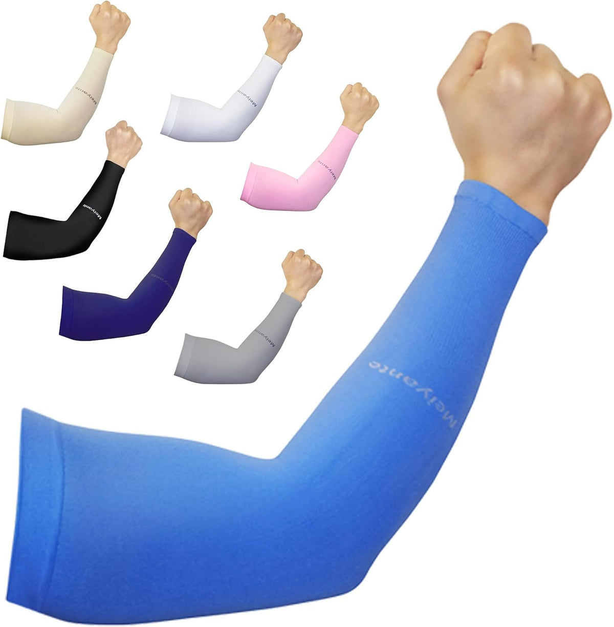Arm Sleeves for Men Women Work 1 Pair UV Sun Protection UPF Long Sleeves Tattoo Cover Up Sleeves to Cover Arm Sleeves Cooling