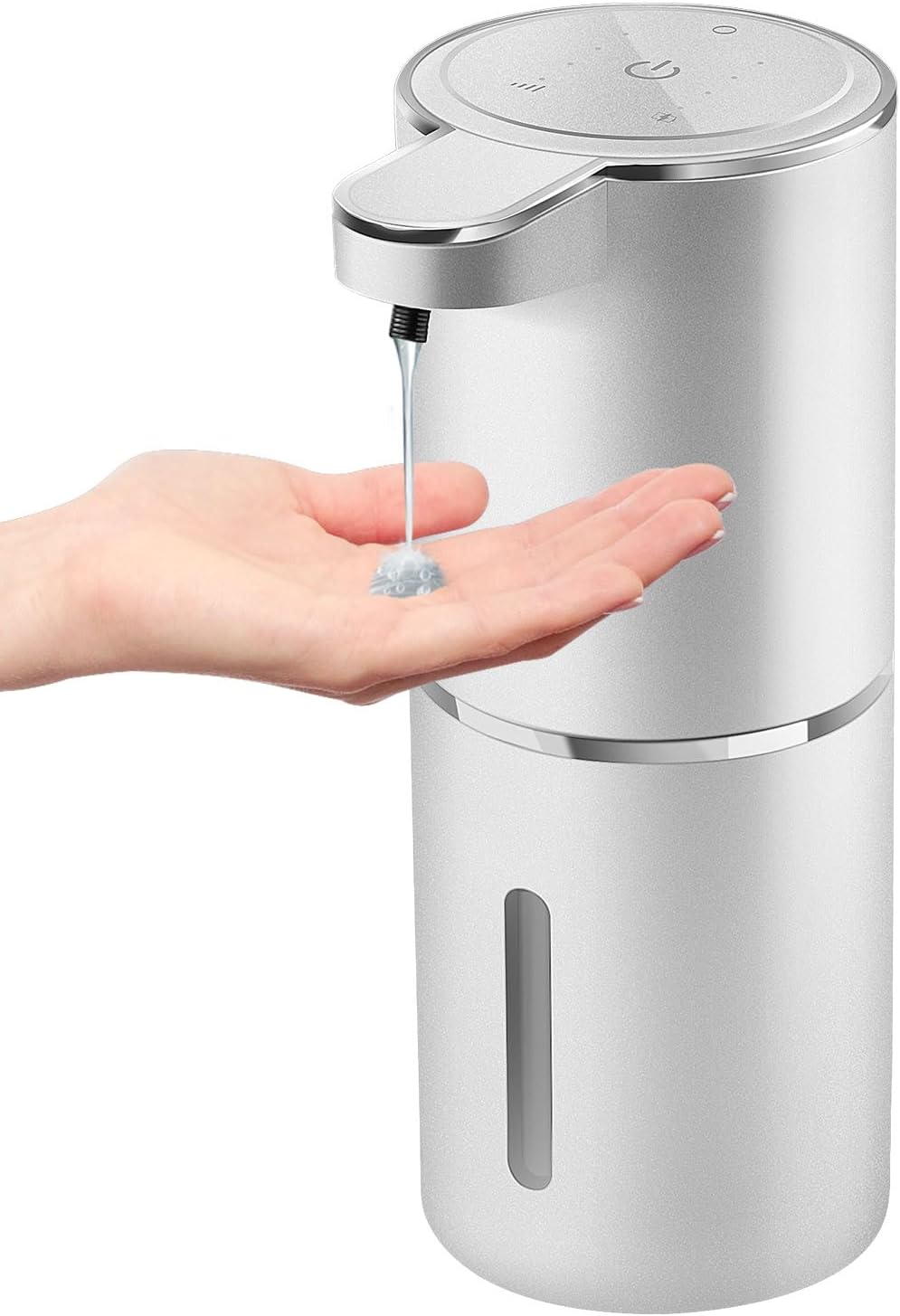 Automatic Liquid Soap Dispenser,4-Level Adjustable, Wall Mount,USB Rechargeable,12.8oz/ 380ml,Touchless Hand & Dish Soap Dispenser for Bathroom, Kitchen,Hotel, Restaurant