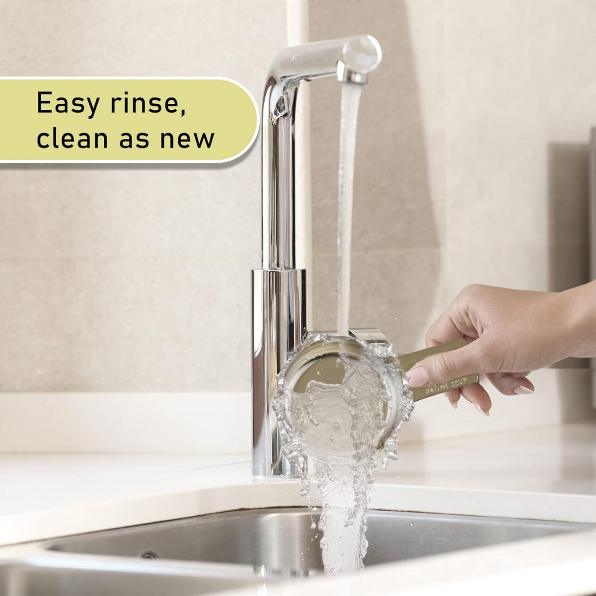 1PCS 2Cup (480ml, 16oz) Single Measuring Cup, Stainless Steel Measure Scoop, Metric and US Measurement, Dishwasher Safe