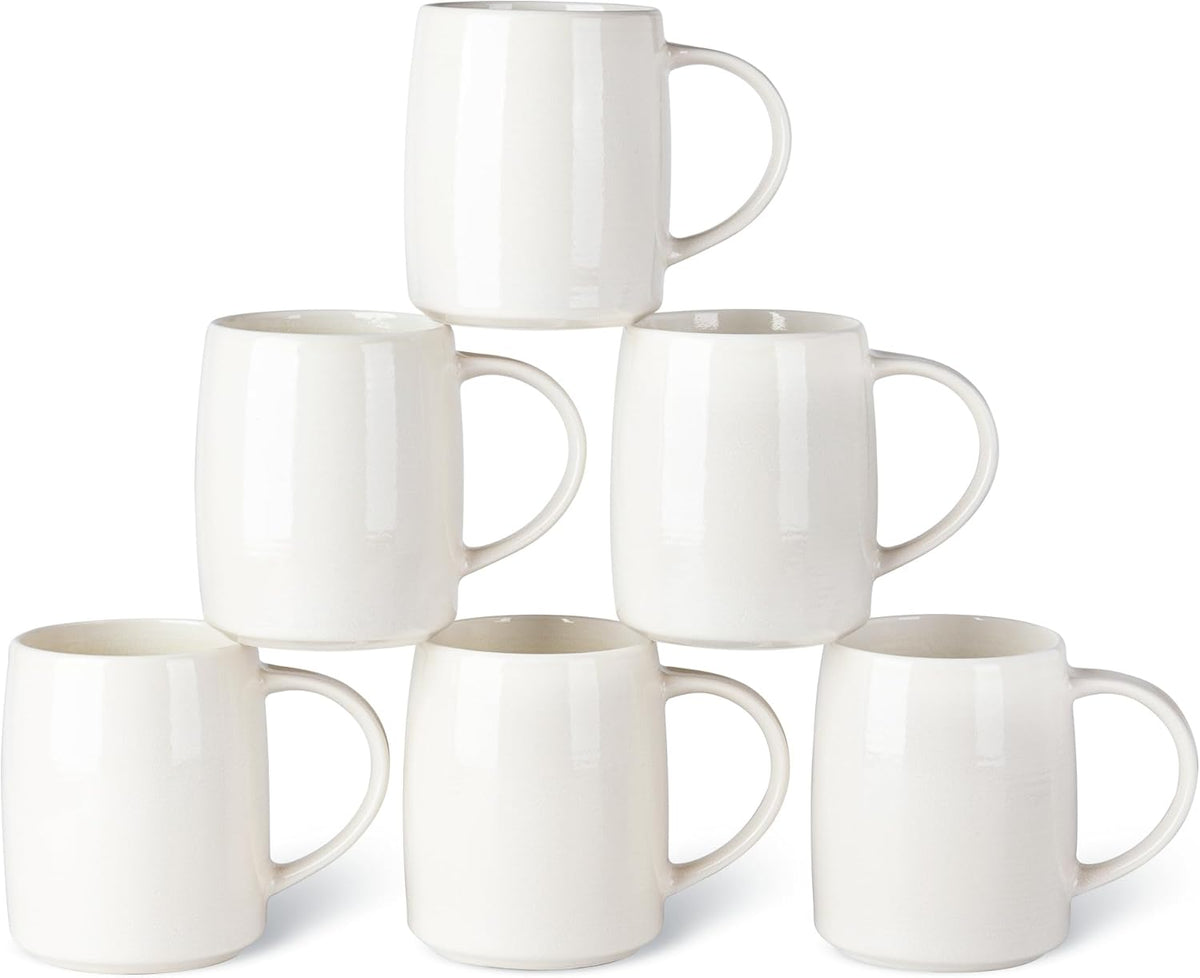 GBHOME Large Coffee Mugs Set of 6, 18oz Handmade Ceramic Coffee Mugs Set with Gradient color for Latte/Tea/Beer/Hot Cocoa, Dishwasher & Microwave Safe