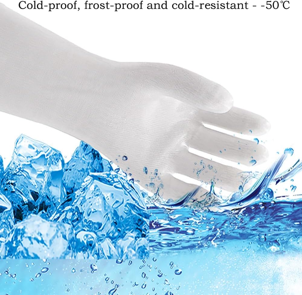 Silicone BBQ Gloves, Oven Gloves with Fingers 932°F Heat Resistant, Kitchen Waterproof Hot Proof Glove for Fryer, Smoker, Baking, Cooking (Gray, XL)