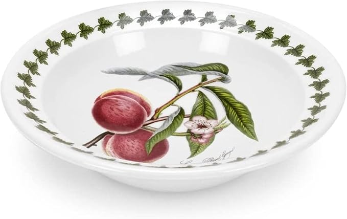 Portmeirion Pomona Collection 6.5" Bowl | Set of 6 | Assorted Fruit Motifs | Made of Fine Earthenware | Dishwasher and Microwave Safe | Made in England