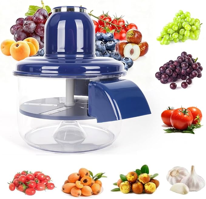 Automatic Grape Peeler Machine, Electric Garlic & Cherry Tomato Peeler Skin Remover Tool for Small Fruits, Effortless Peeling for Home Kitchen (Blue-1PC)