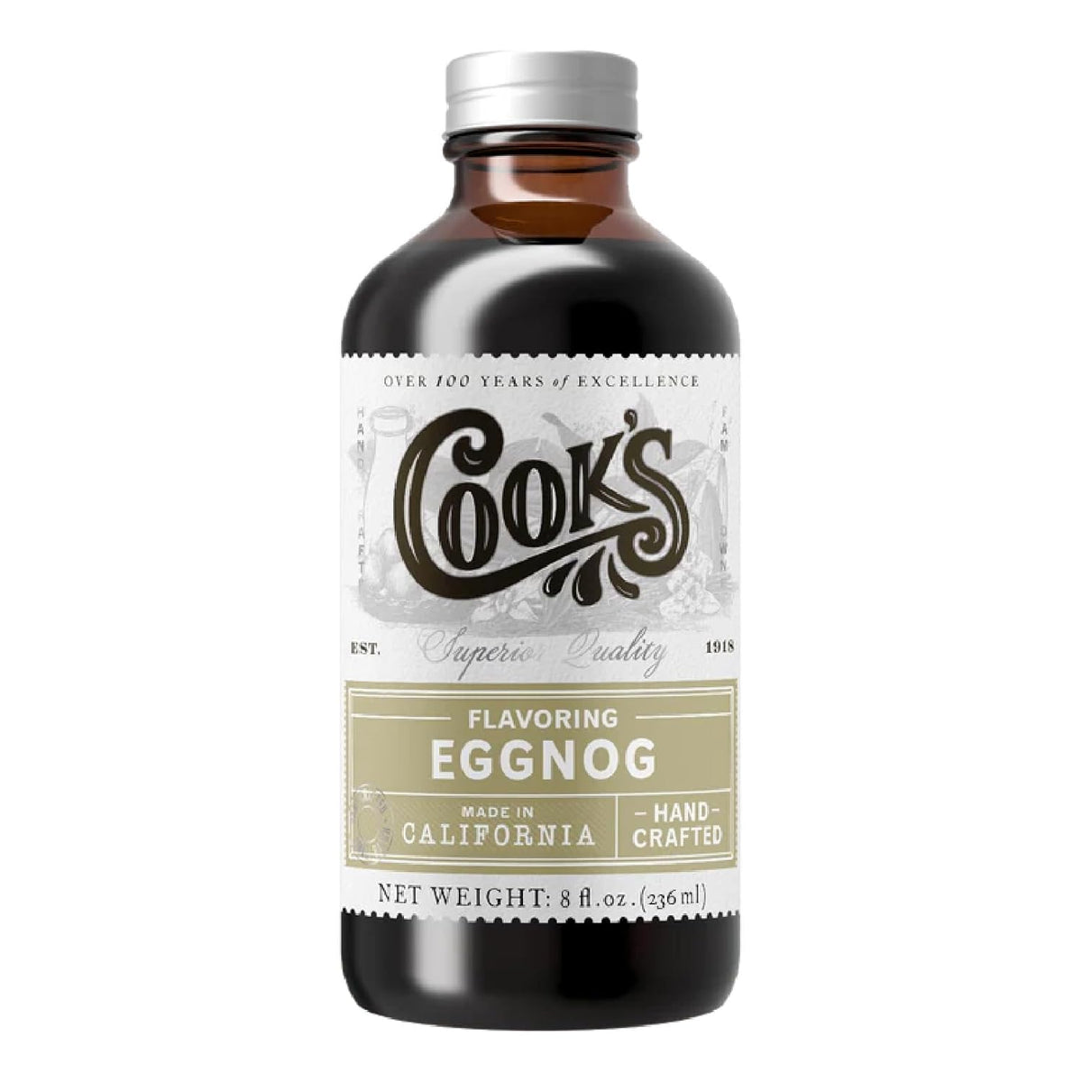 Cook's, Eggnog Flavoring ,for Making Eggnog, Baking, Ice Cream, Custard, Cheesecake, and Cookies, 8 oz