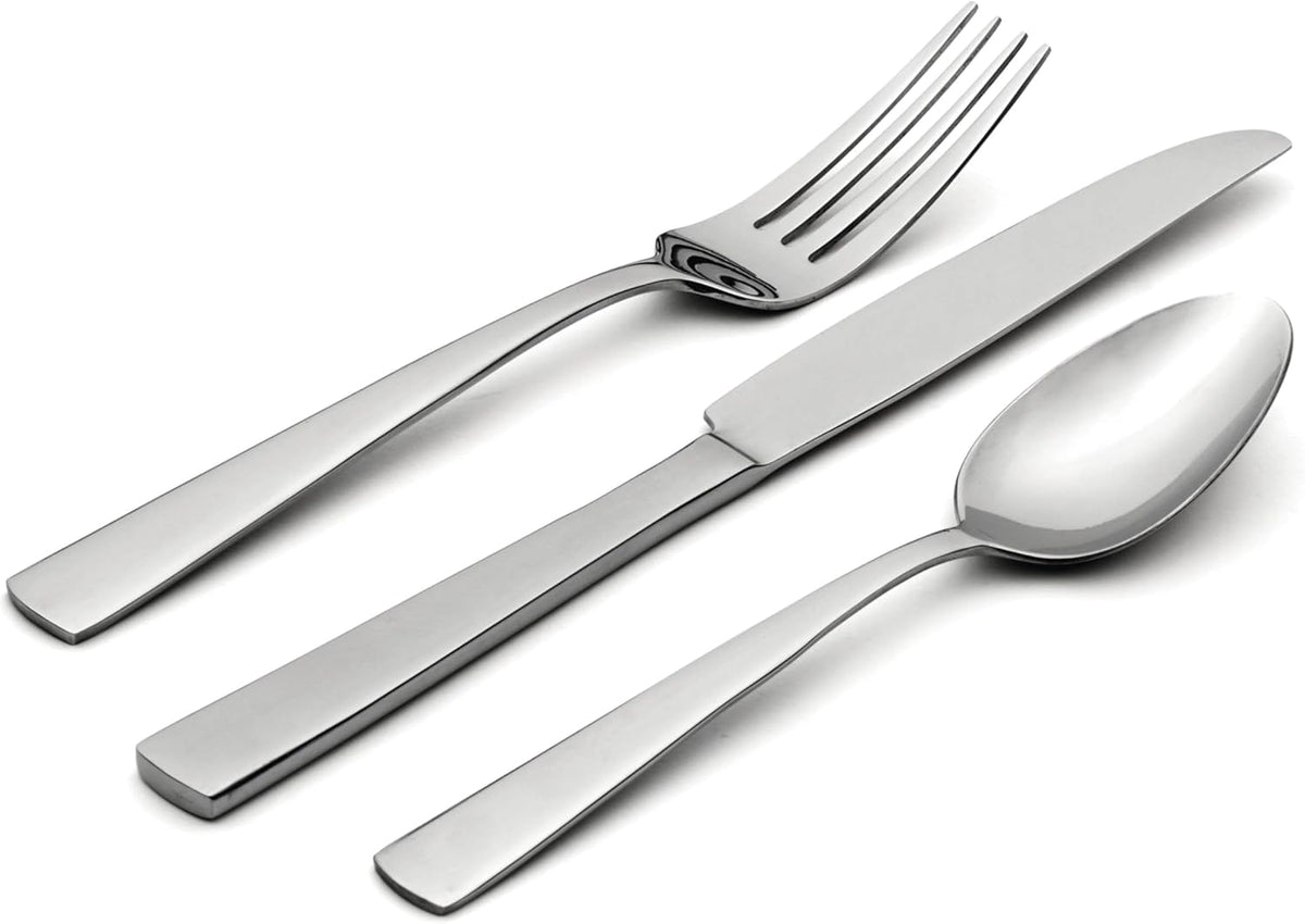 Oneida Chef's Table 24 Piece Everyday Flatware Dining Set, 3.70 LB, Metallic