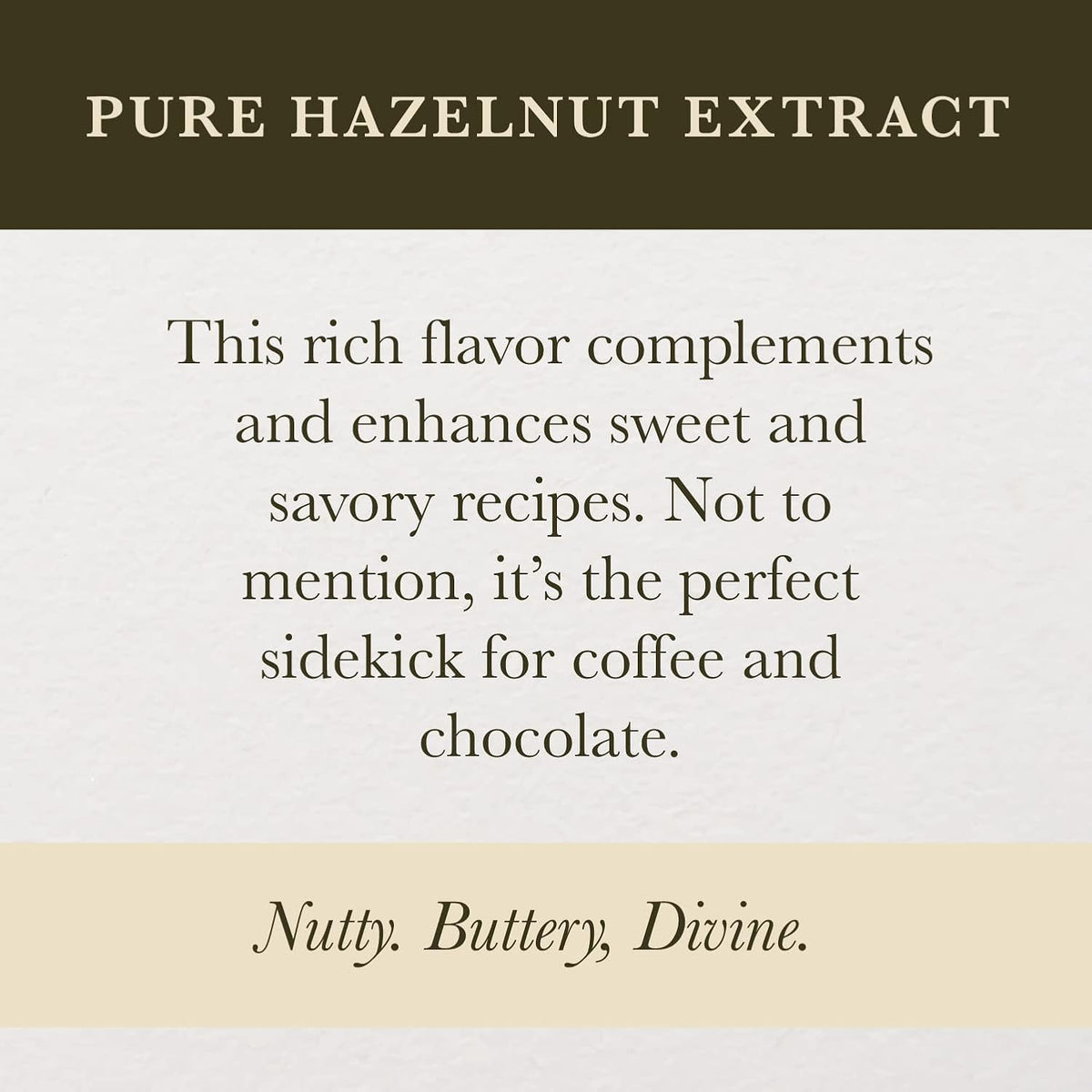 Cook's, Pure Hazelnut Flavor, Perfect for Baking and Cooking, Certified Kosher, Gluten Free, Allergen Free, Vegan, 8 oz