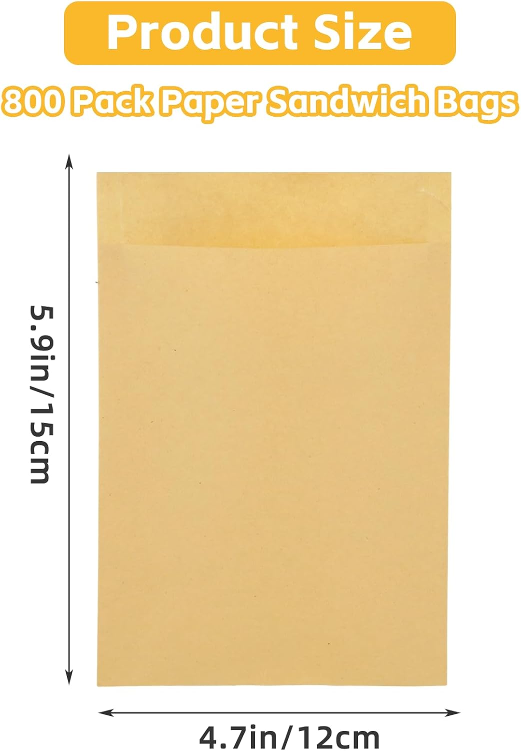 800 Pack Wax Paper Sandwich Bags 4x6 inch Wax Paper Bags, Greaseproof Bag Paper Cookie Bags Bakery Wax Bag for Food, Sandwich, Snacks, Cookie, Candies and More