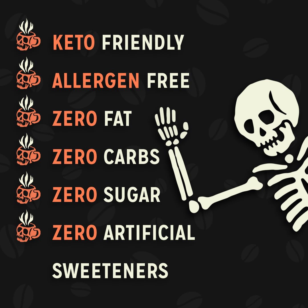 Bones Coffee Company Sumatra Single-Origin, Dark Chocolate, Smoky, Earthy Notes, Ground Coffee Beans, Low Acid Dark Roast Arabica Beans Flavored Coffee, 12 oz Ground