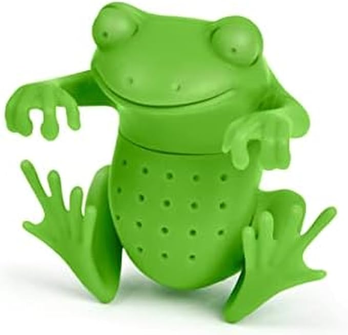 Genuine Fred, TEA FROG, Frog Reusable Silicone Tea Infuser, Green, Fun Gift for Tea Lovers, Clever Kitchen Gadget