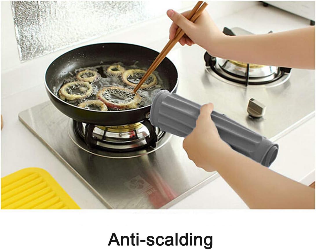 Large Silicone Trivet Mats 2 Pack, Heat Resistant Pot Holder, 9x12 Non-Slip Flexible Durable Pot Coaster for Kitchen Table, Dining Table, Hot Pans, Microwave (Wavy Gray)
