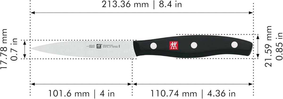 ZWILLING Twin Signature 2-Piece Razor-Sharp German Knife Set, Made in Company-Owned German Factory with Special Formula Steel perfected for almost 300 Years, Dishwasher Safe