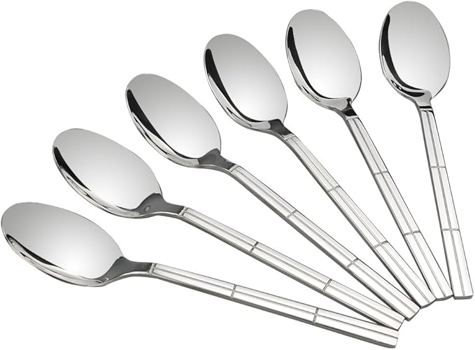 Stainless Steel Flatware Dessert Spoon, Set of 12