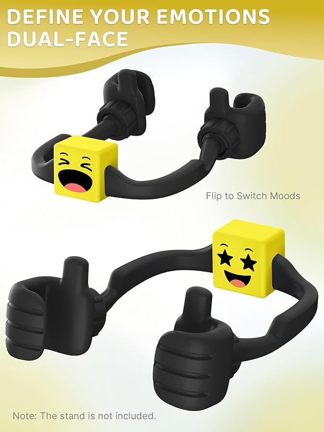 Stocking Stuffers for Teens Boys Girls Men Adults Gifts: Thumbs Up Lazy Phone Stand with Mood Cube Cell Phone Holder for Desk Gifts for Kids Women Teenage Husband Cool Funny Gadgets Christmas Ideas