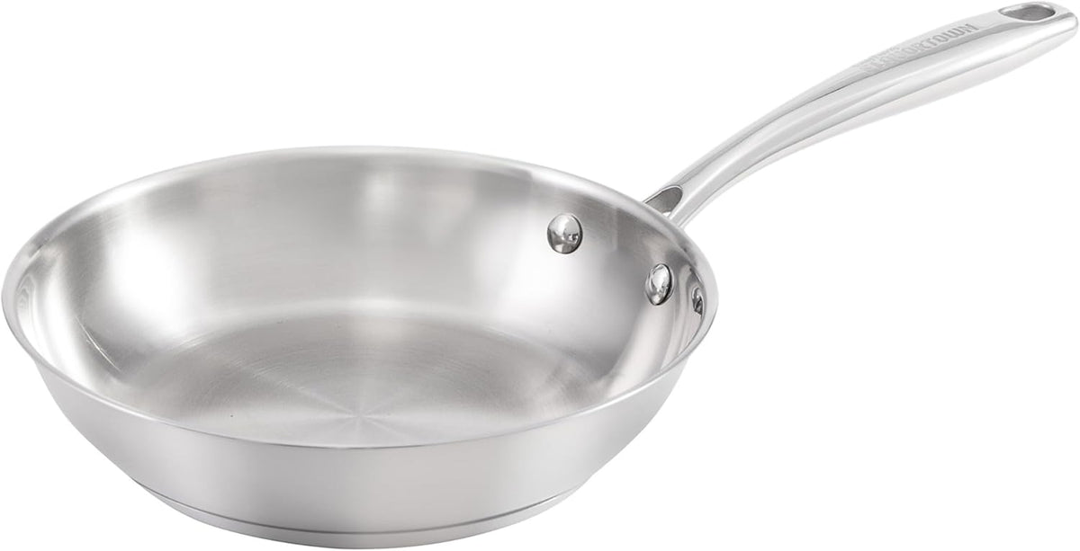 Guy Fieri's Flavortown 8" Stainless Steel Fry Pan - Premium Three-Layer Skillet, Oven-Safe up to 500F