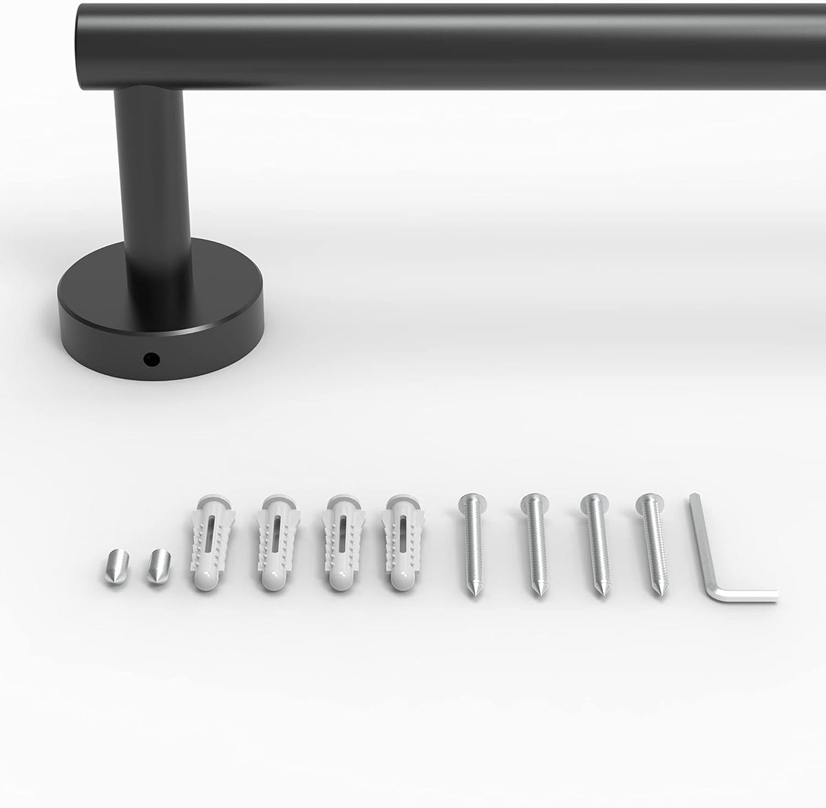 12 Inches Matte Black Towel Bar for Bathroom Kitchen Hand Towel Holder Dish Cloths Hanger SUS304 Stainless Steel RUSTPROOF Wall Mount (Matte Black 12-inch)