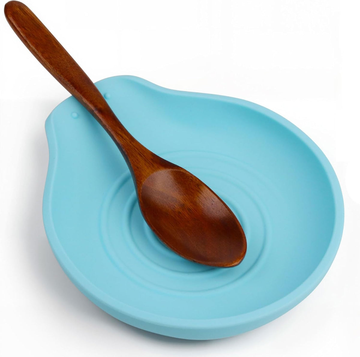 Spoon Rest for Stove Top, Set of 2 Silicone Spoon Rest for Kitchen Countertop, Heat-Resistant Utensil Rest for Spatula, Tongs or Spoon (1, 1 PCS - Blue)