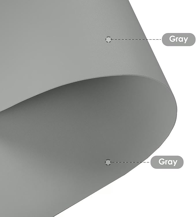 Leather Table Cover,1.8mm Thick,40x40 Inch Table Protector,Table Protector for Dining Room Table,Dining Table Cover,Table Cover Protector.(Gray+Gray,40x40)