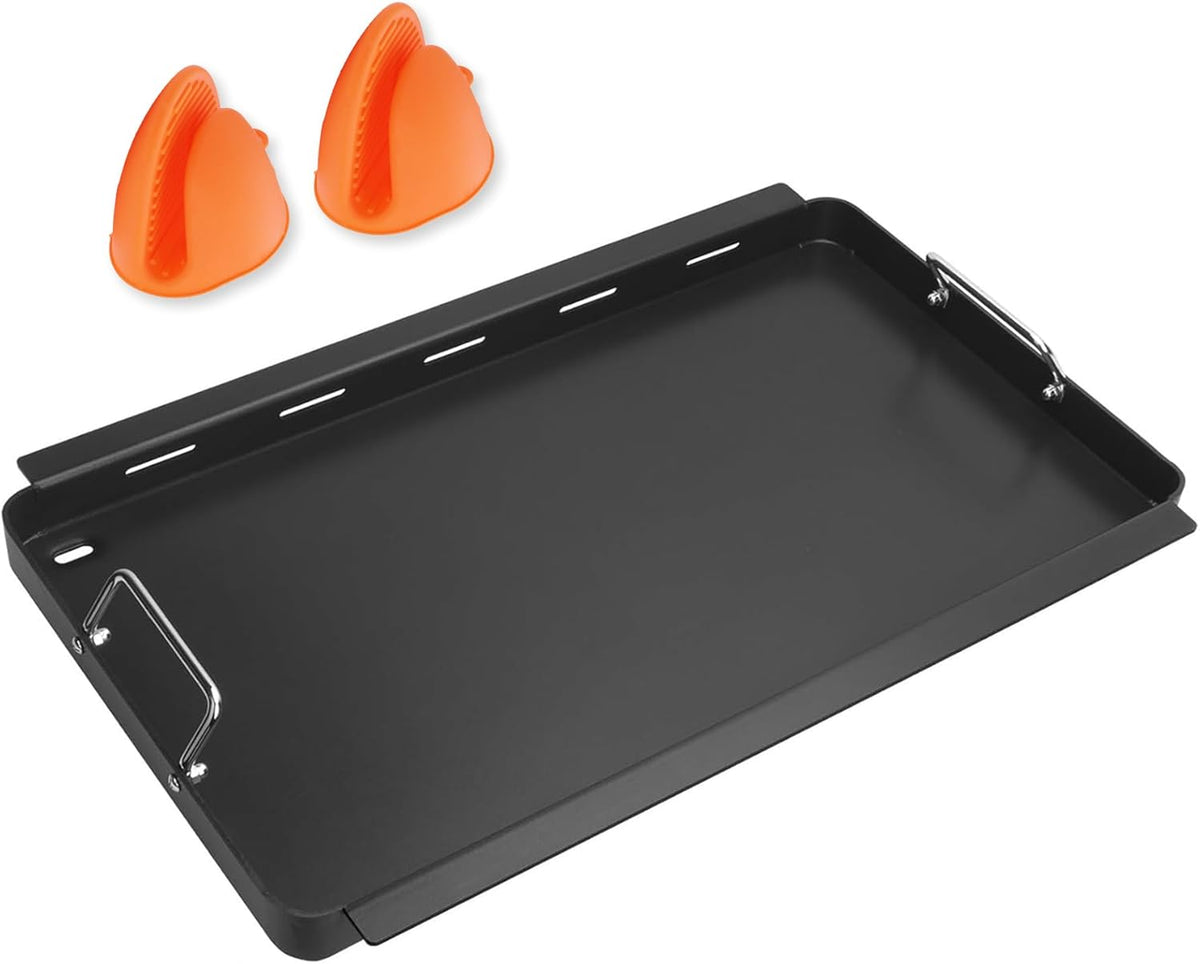 SafBbcue Full Size Griddle Inserts for Charbroil Tru Infrared 463276016 463439915 463242715 463255020 463242716 463257520 466242715 466242815 463255721 Grill, G533-0009-W1 Carbon Steel Flat Top Plate