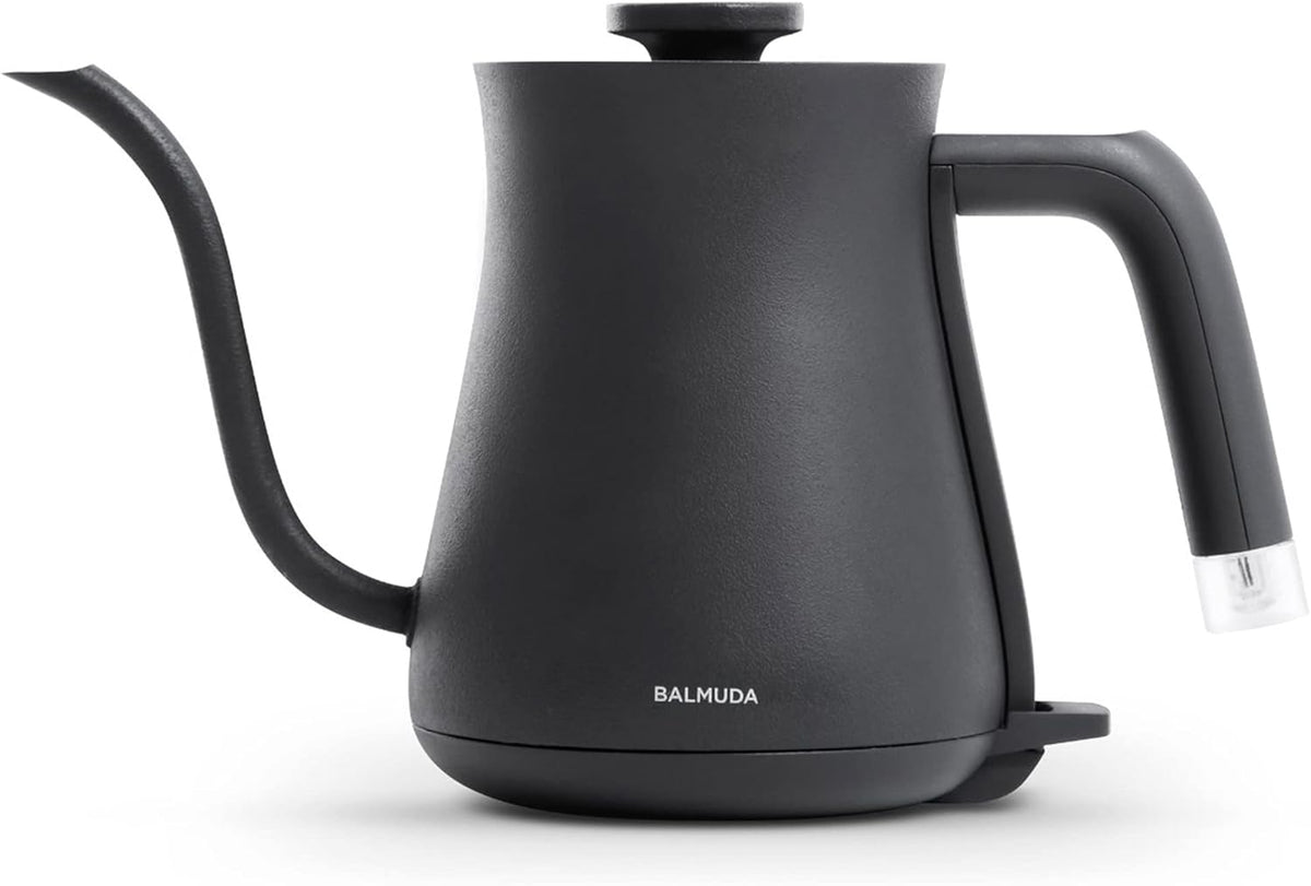 BALMUDA The Kettle | Electric Gooseneck Kettle | Lightweight | Stainless Steel | 0.6L (20fl oz) Capacity | Neon Light Indicator | Perfect for Tea and Coffee | US Version | Black