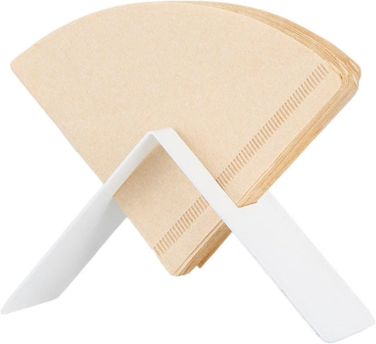 MIAO JIN Coffee Filter Paper Holder,Stainless Steel Coffee Paper Storage Container Dispenser Rack Coffee Filter Stand (White)