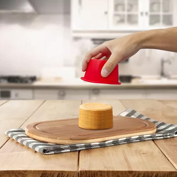 SILIVO 4 Inch Cake Pan (6 Pack) - Silicone Mini Smash Cake Pans, Nonstick Small Cake Pans for Smash Cake,Muffin and Egg Bites