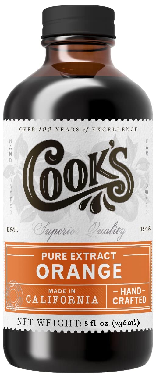 Cook's Pure Orange Extract From Florida Oranges | For Ice Cream, Cakes, Breads, Cookies and Drinks, 8 oz