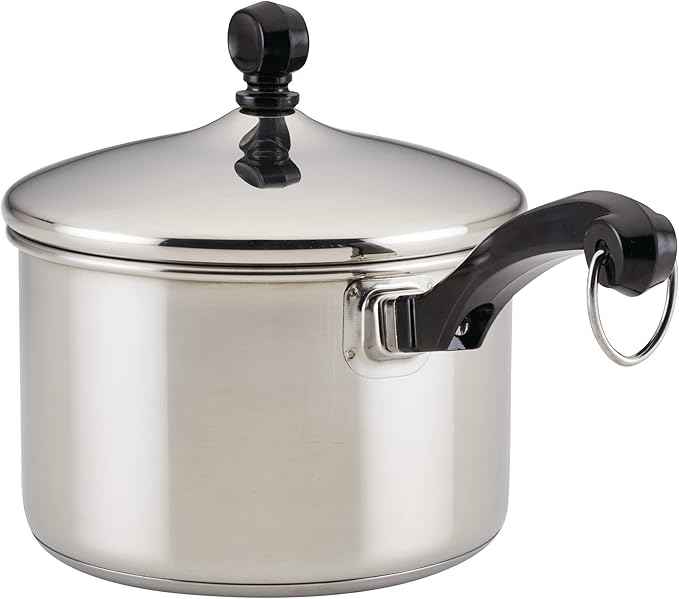 Farberware Classic Stainless Steel Sauce Pan/Saucepan with Lid, 3 Quart, Silver