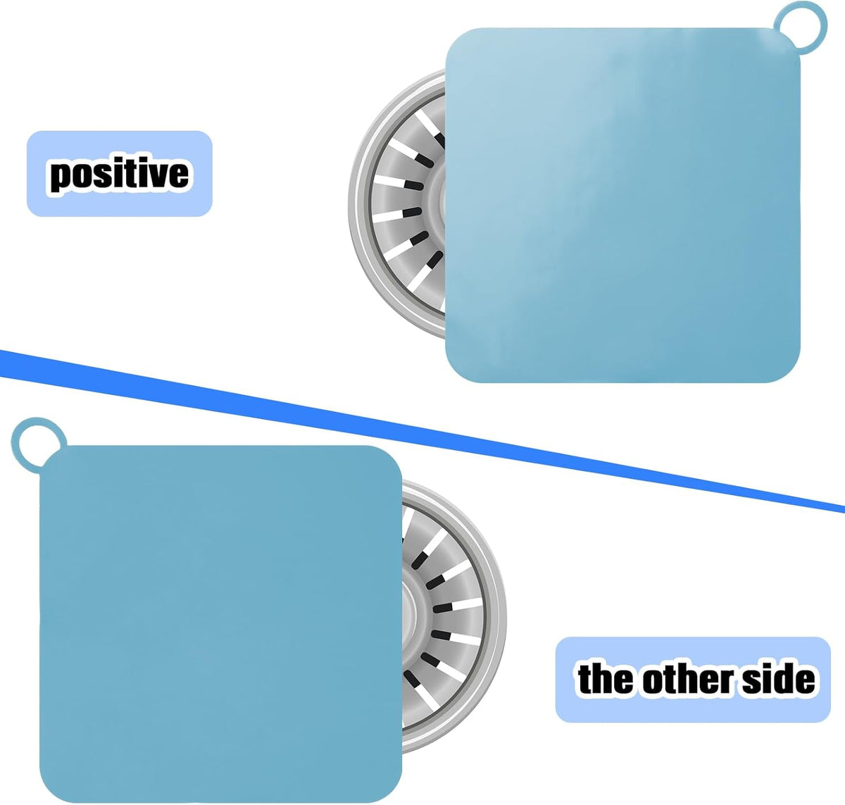 Yinkin 6 Pcs Drain Covers to Keep Bugs Out Silicone Shower Floor Tub Stoppers Bathtub Drain Stoppers Sewer Anti-Odor Mats Deodorizing Plugs for Bathroom(6 x 6 Inch,Square,Blue, Yellow and White)