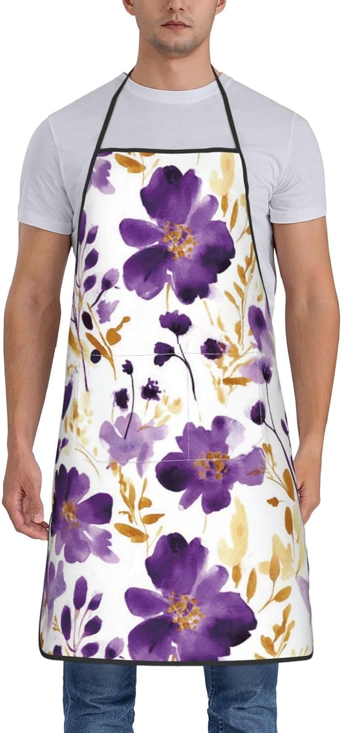 Women Men Bib Aprons Chef Cooking Aprons with Pockets for Kitchen Cooking BBQ Baking Grilling
