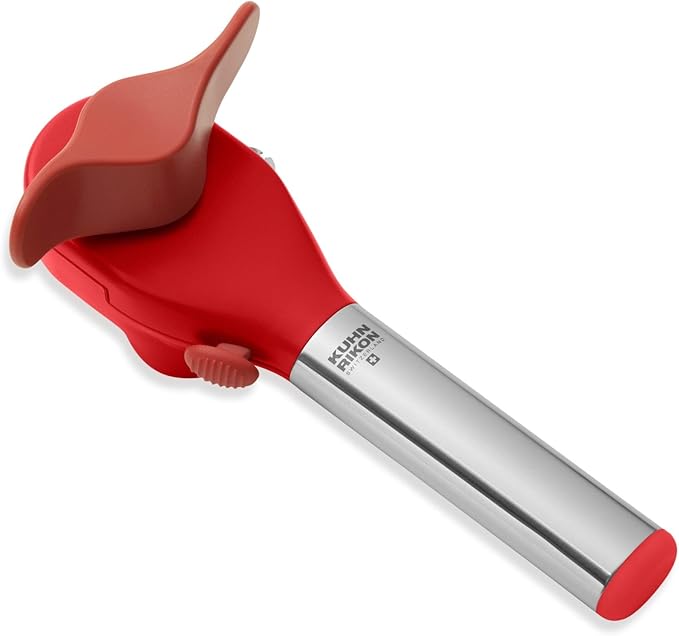 Kuhn Rikon Deluxe Auto Safety LidLifter/Can Opener, Red and Silver