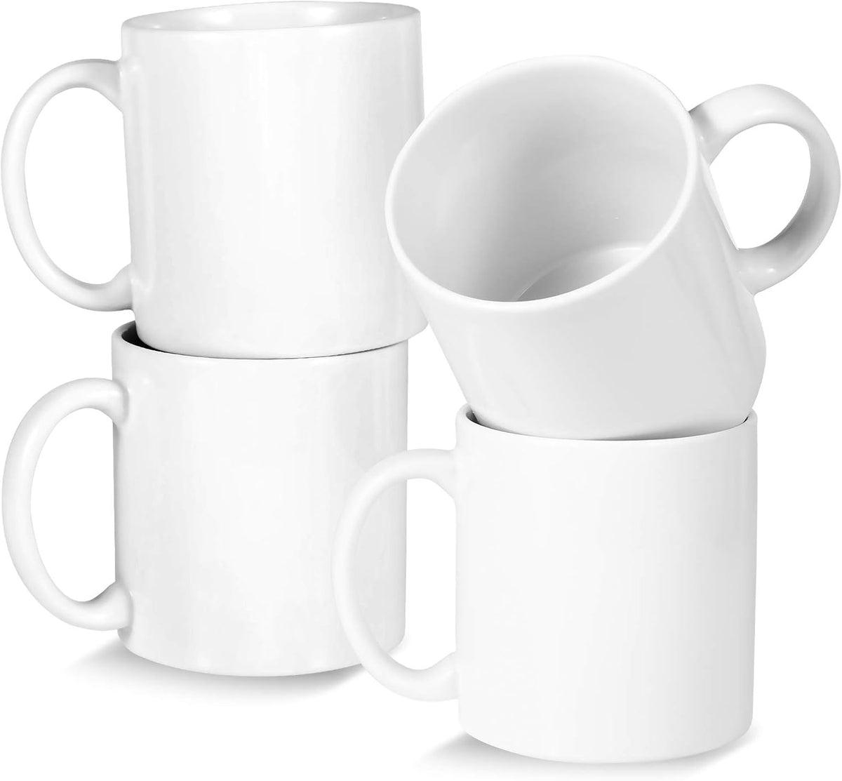 22oz white Super Large Ceramic Coffee Mugs Large Handles Set of 4