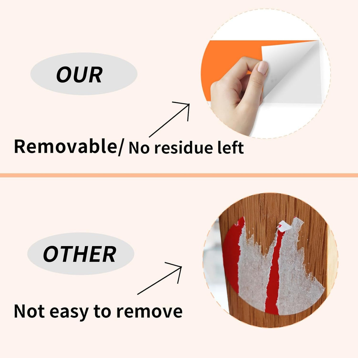STARLIBOO 3"X5" Rectangle Colored Labels, Removable Moving Labels for Boxes, Permanent Warehouse Moving Stickers Square Label (250Labels, Orange)
