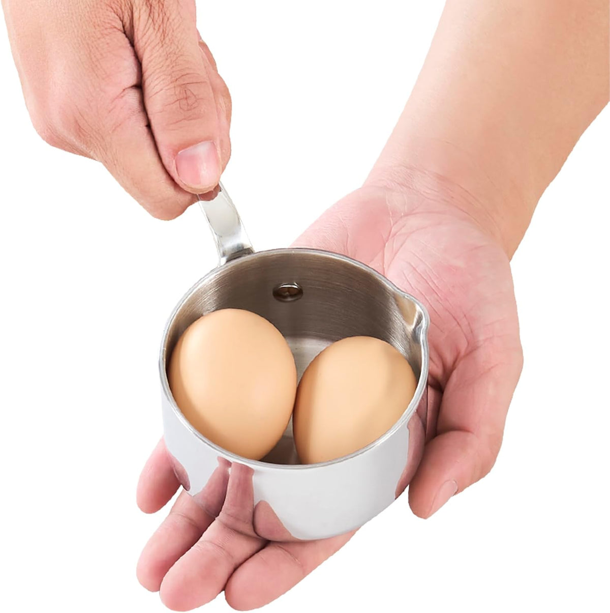Cooks Standard Stainless Steel Butter Warmer 0.29 QT, Multi-Ply Clad Small Sauce Pan, 270ml Mini Butter Chocolate Milk Melting Pot with Pour Spout Cooking Pot ideal for Chefs, Baristas