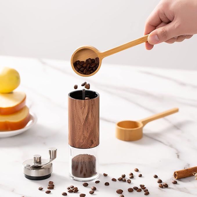 Bamboo Wooden Coffee Scoop Long Handle Measuring Scoop for Jars