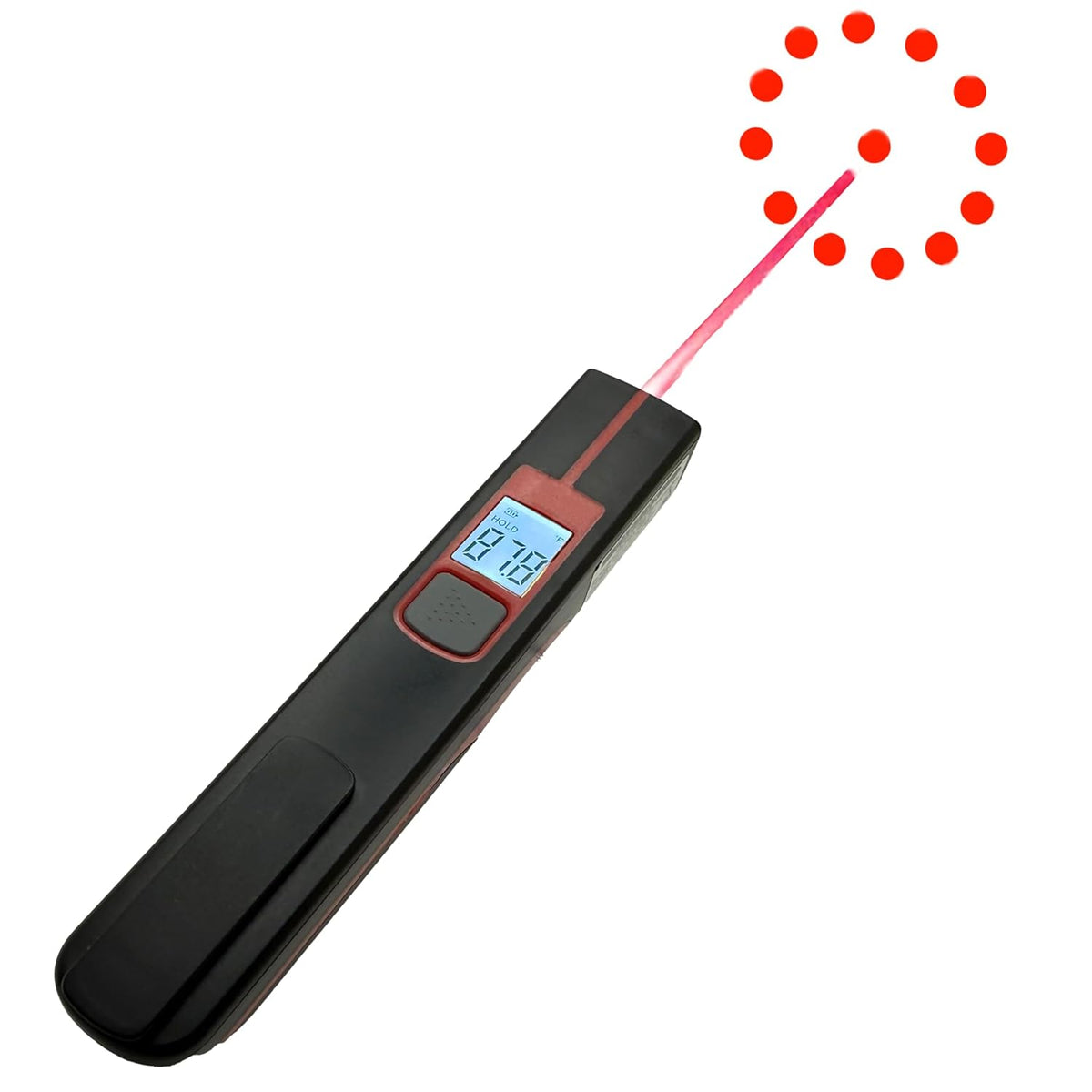 Lancer IR Pen Digital Infrared Thermometer, Black, Handheld Temperature Scanner with LCD Display, 9:1 Distance Ratio, for Fire Sprinkler Inspections